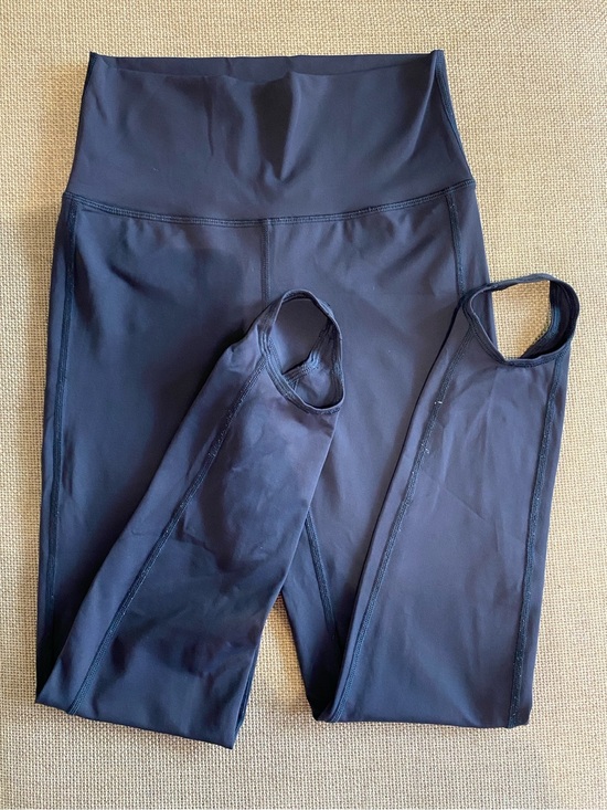 aerie Pants - Aerie WMNS M Navy Blue High-Waist Performance Stirrup Leggings Footstraps